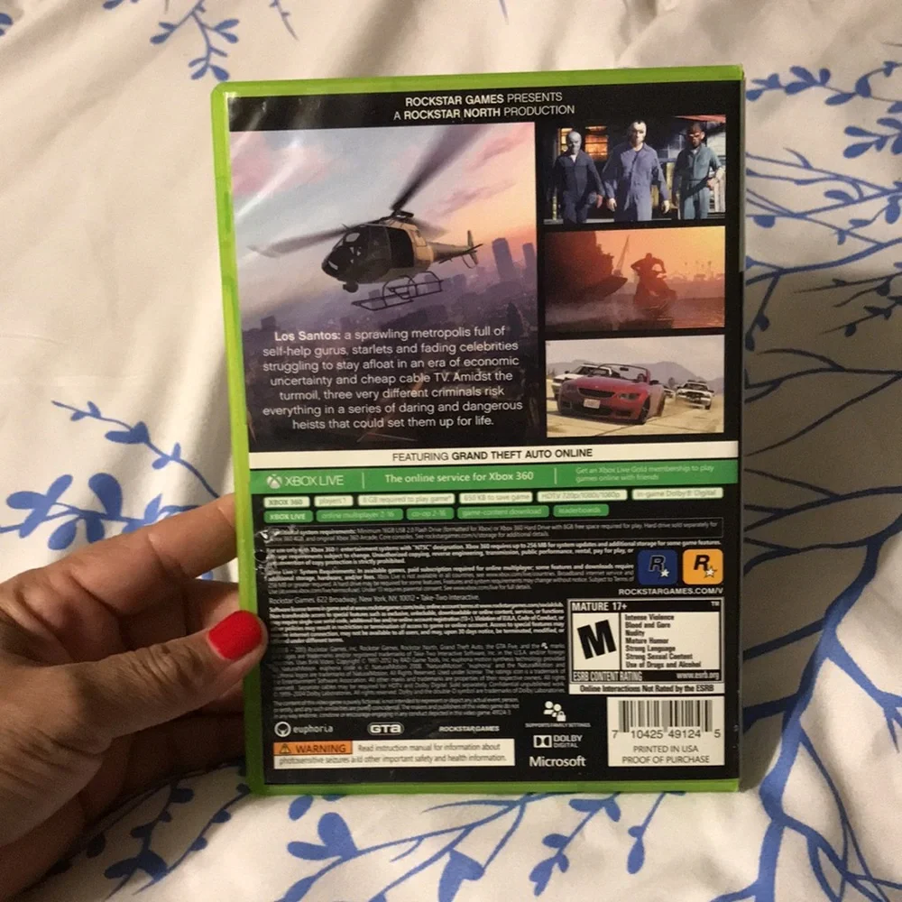 XBOX 360 GRAND THEFT AUTO FIVE V